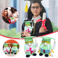 Graduation Gnome Plush Doll Set 2pc – Green Cap & Gown Decor