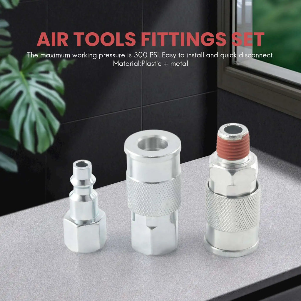 14-Piece 1/4" NPT Quick Connect Air Coupler & Plug Kit