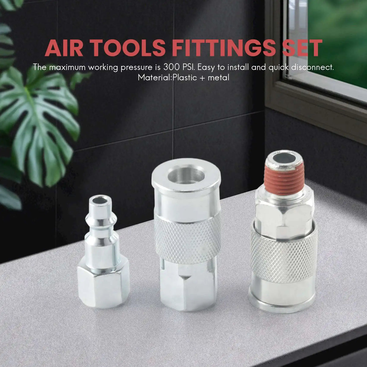 14-Piece 1/4" NPT Quick Connect Air Coupler & Plug Kit
