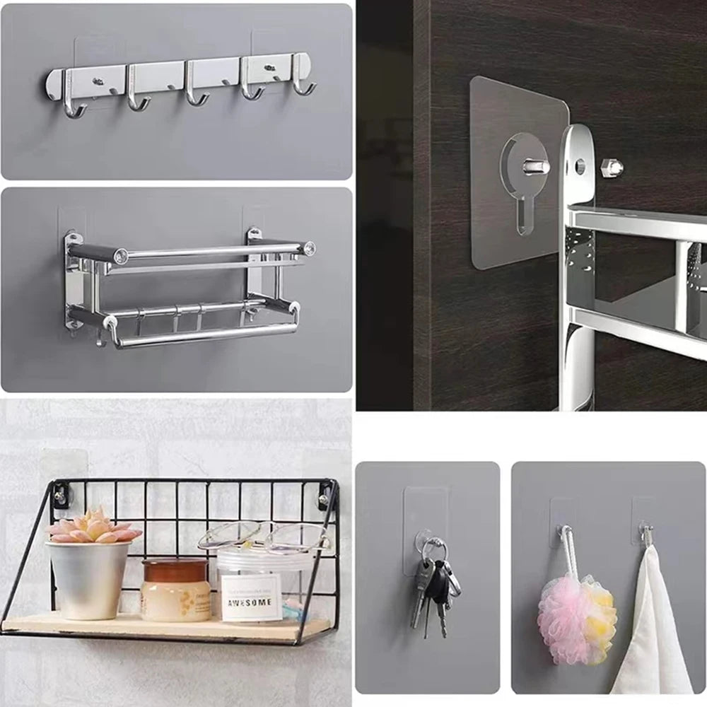 No-Drill Adhesive Wall Hooks – Picture Frame & Kitchen Hanger