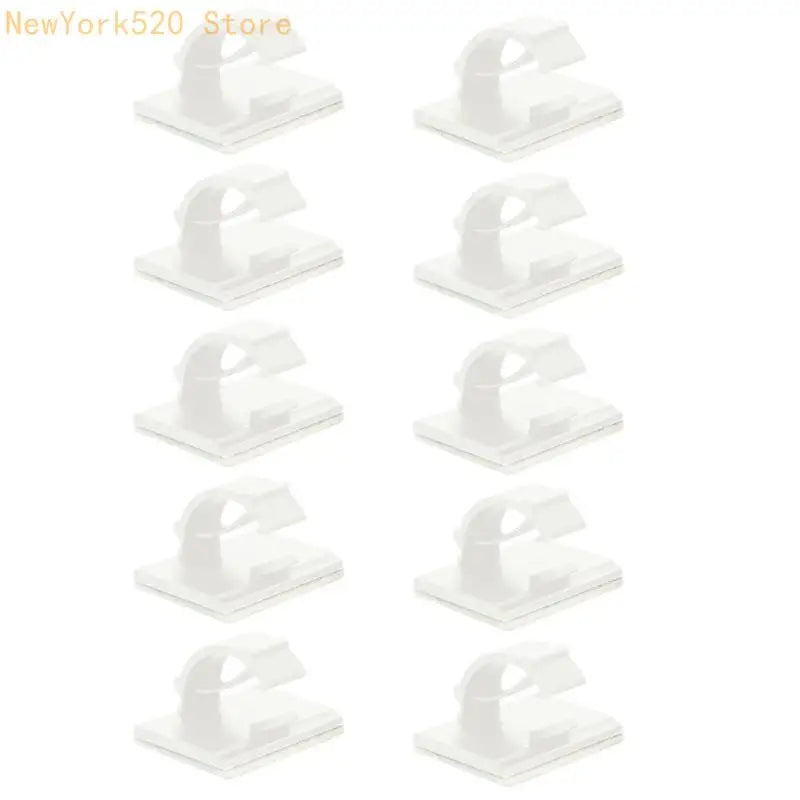 10-Pack Adhesive Cable Clamps – No-Drill Wire Clips