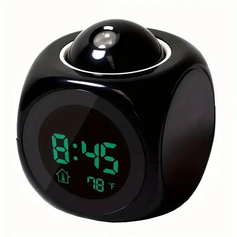 Projection Alarm Clock – Ceiling Display, Voice & Temperature