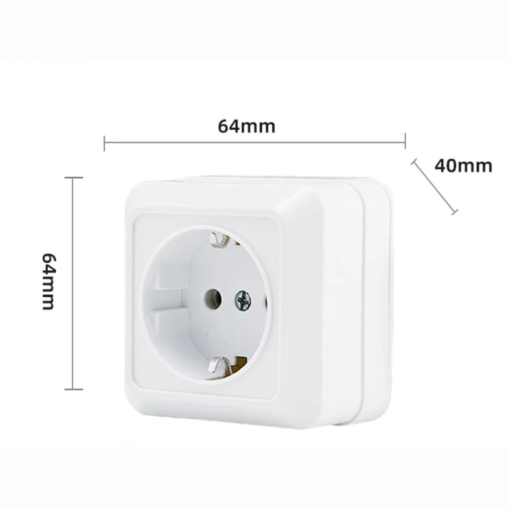 EU Standard White Rocker Wall Switch – Flame Retardant Surface Mount