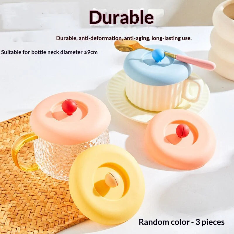 Silicone Cup Lid with Spoon Holder – Reusable Mug Cover
