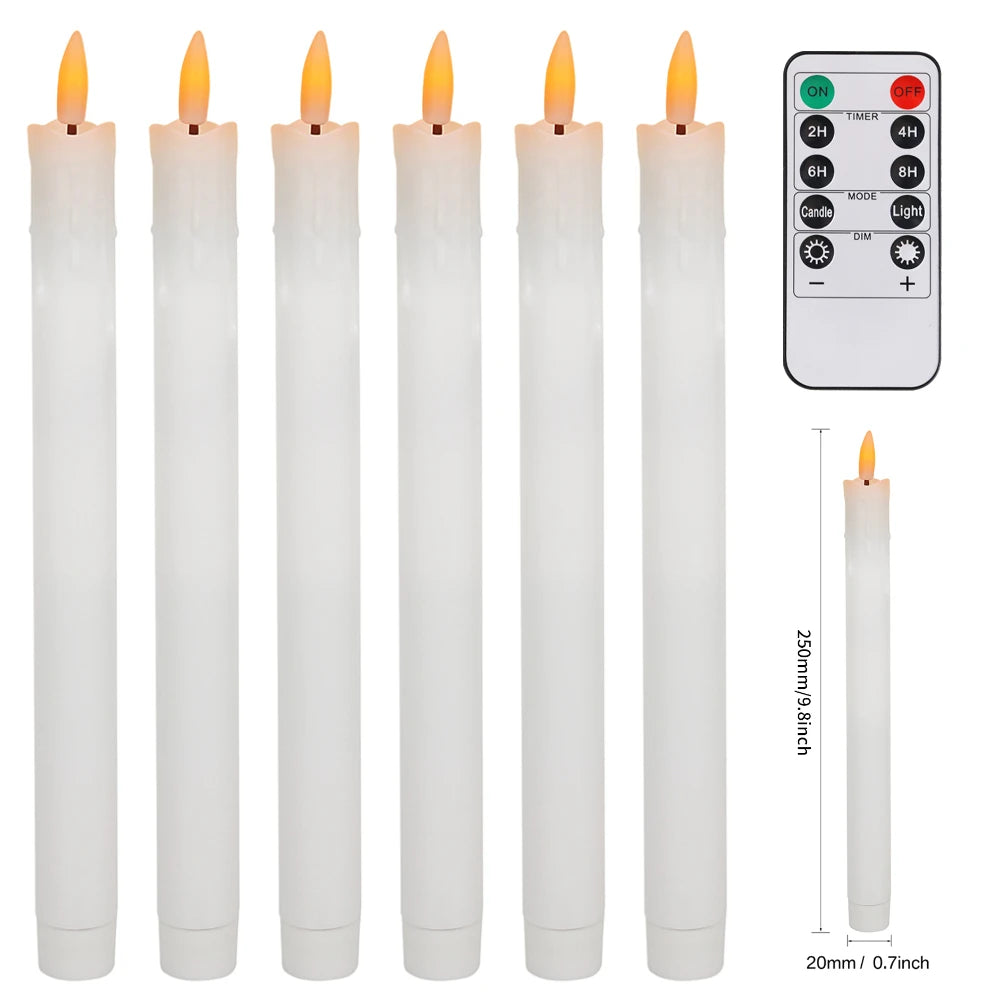 Flameless Taper Candles Battery LED Flickering Set 6/12/24Pcs