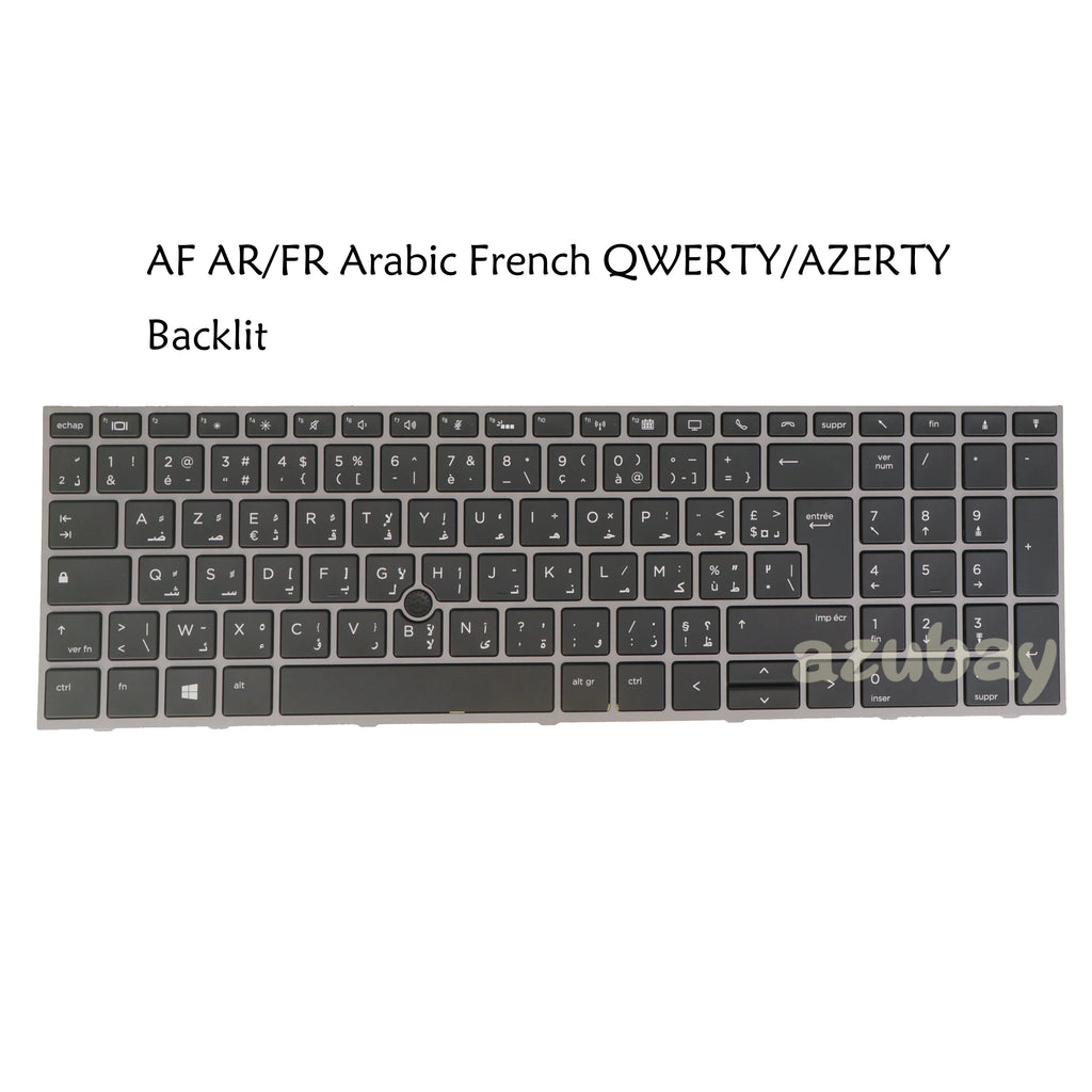 AZUBAY Backlit Keyboard for HP ZBook 15/17 G5 G6 – Multi Layout