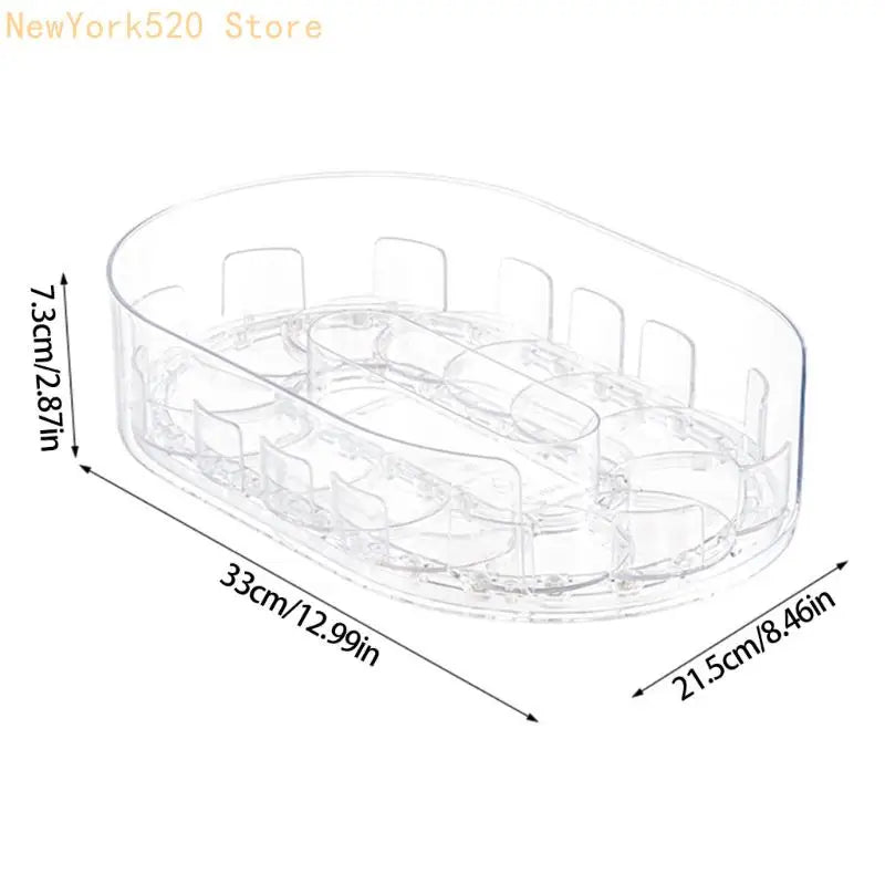 PET Refrigerator Organizer Box with Adjustable Dividers