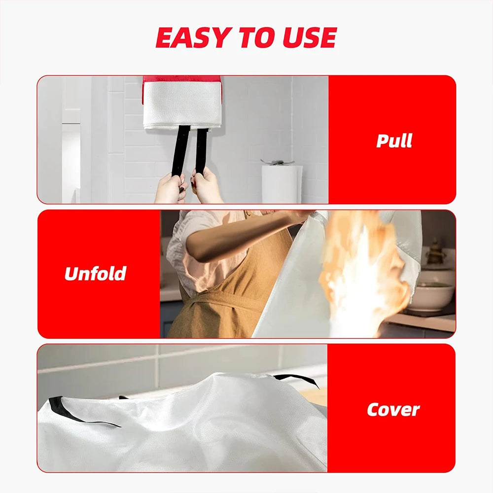 Emergency Fire Blanket – Fiberglass Flame Retardant Safety Cloth