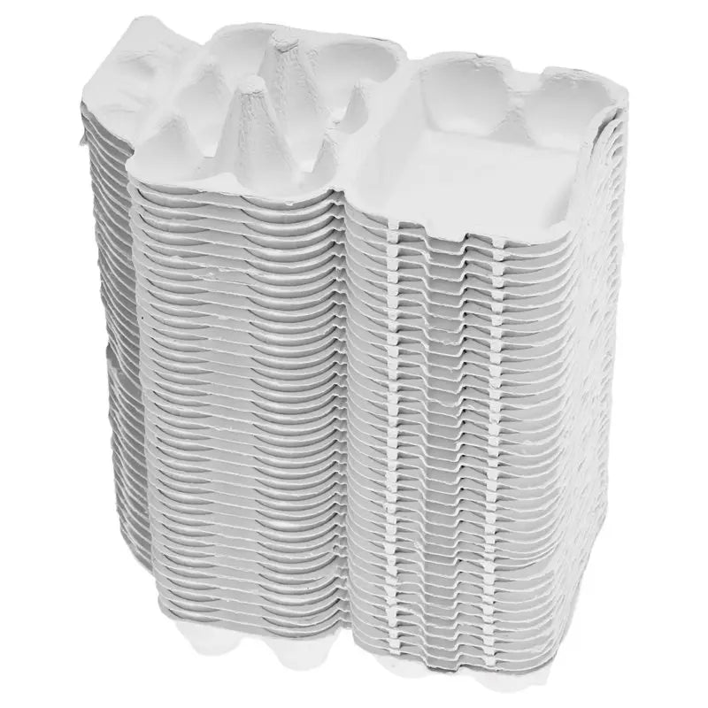 Bulk Paper Egg Cartons 6-Count Pulp Fiber Holders – 40 or 50 Pack