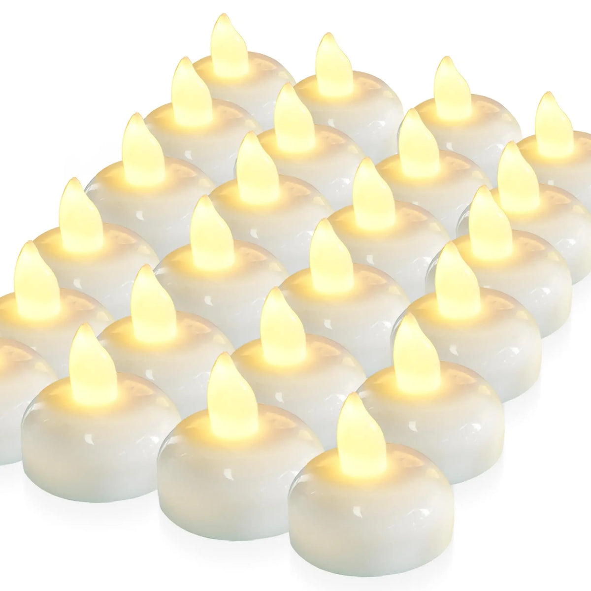 Flameless Floating LED Tealights – Waterproof 12-Pack, 100H