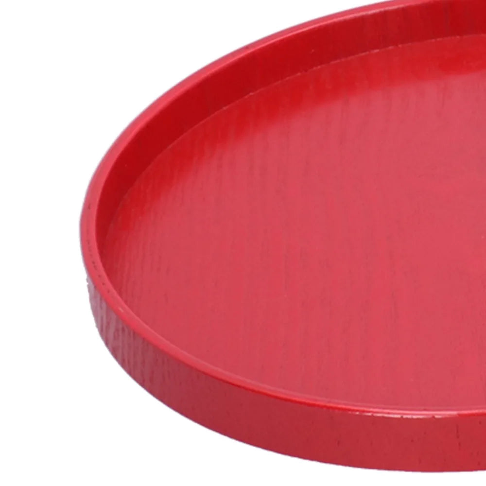 2-Pack Solid Wood Serving Tray Set – Snack & Drink Platter