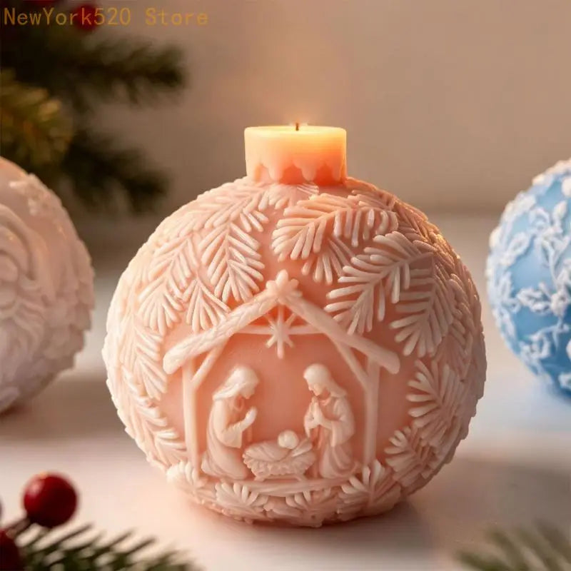 Christmas Crystal Ball Silicone Mold for Resin & Soap Crafts