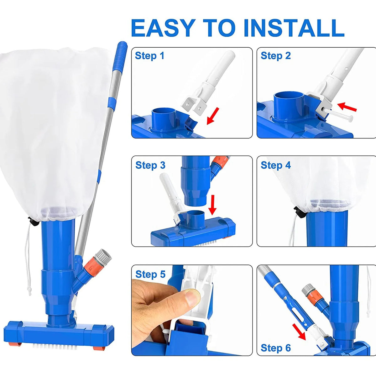 Handheld Pool Vacuum with Telescopic Pole | VIBE Portable