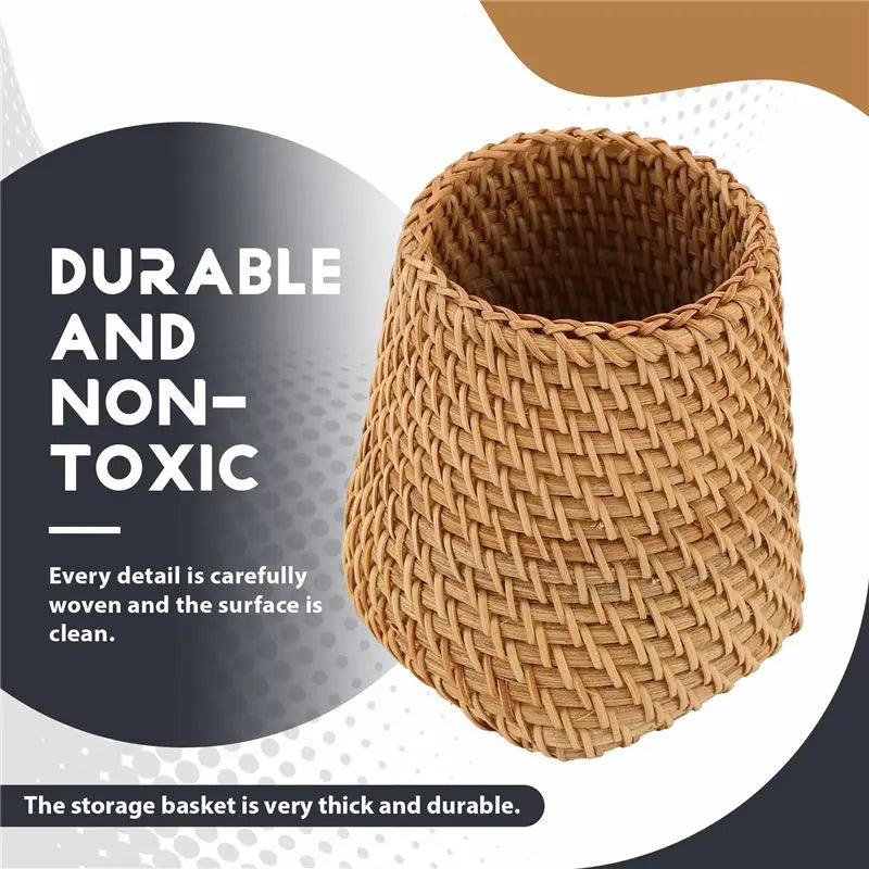 Rattan Handwoven Tableware Storage Basket & Organizer