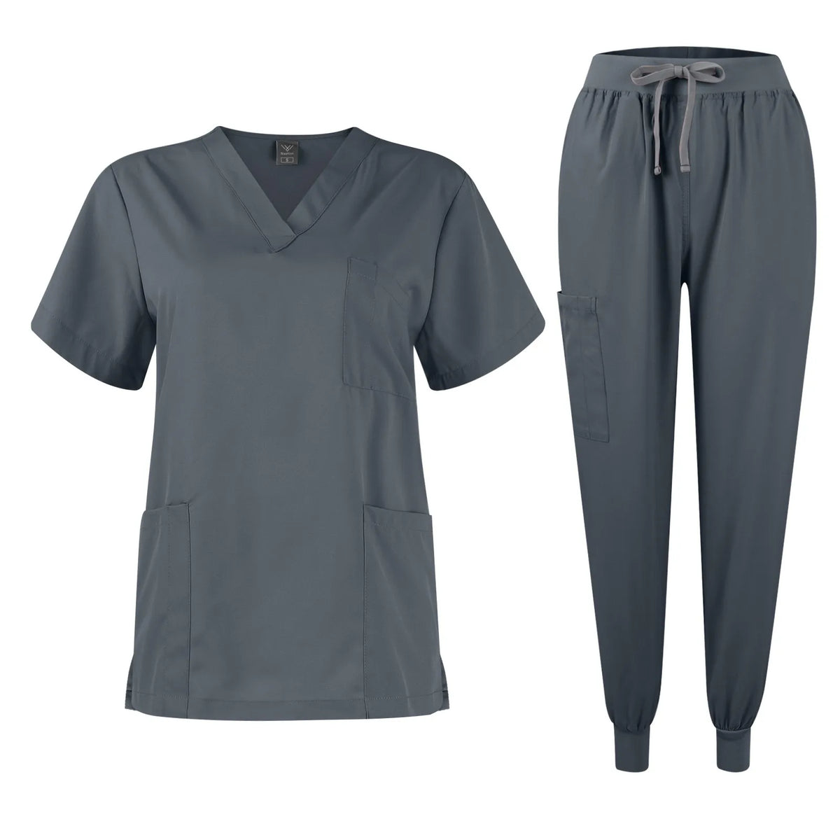 Women's V-Neck Stretch Scrub Set – Nursing Uniform Top & Pants