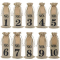 20-Pack Numbered Burlap Wine Bags | Blind Wine Tasting Gift