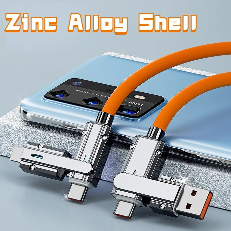 2-in-1 USB-C & Lightning Cable 66W PD Fast Charging 1M