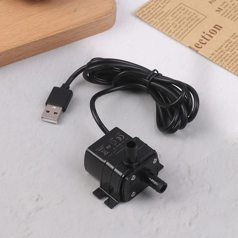 USB Brushless DC Water Pump 5V 1W 130L/H Submersible Aquarium