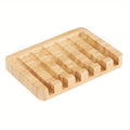 Bamboo Self-Draining Soap Dish – Minimalist Bathroom Soap Rack