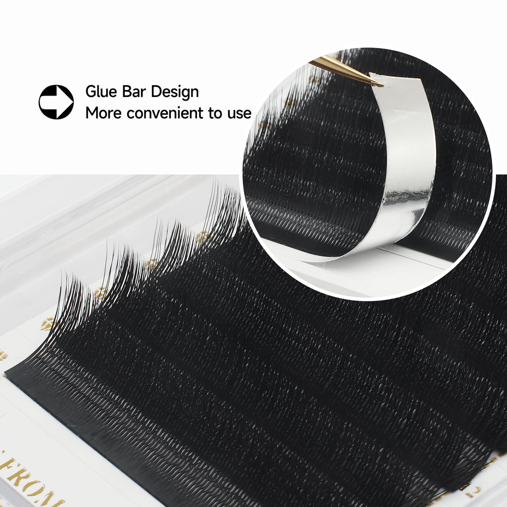 XIUSUZAKI 3D Premade Fan Mink Eyelash Extensions Triple Tips