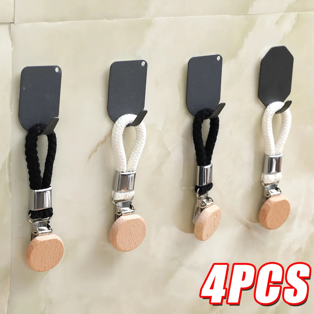 Cotton Loop Towel Clips – Metal Hanger for Bathroom & Kitchen