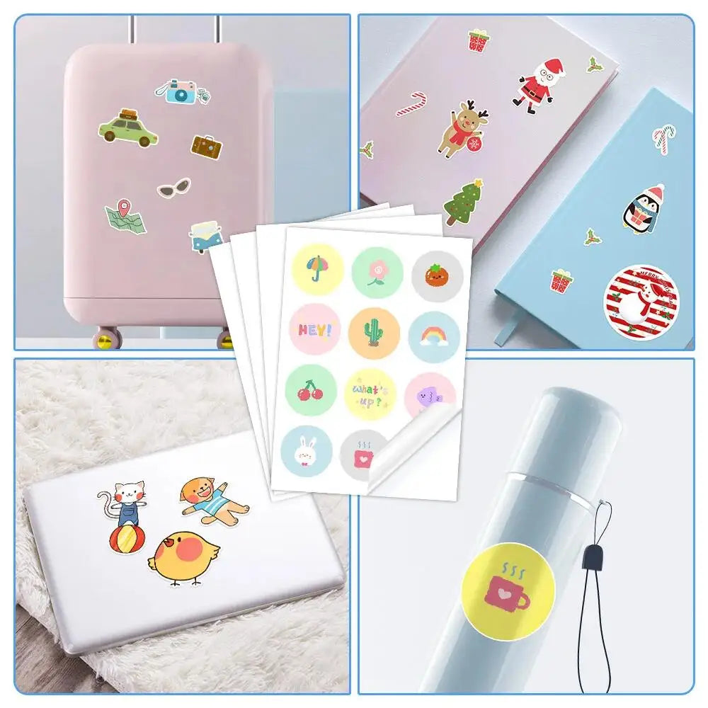 30-Pack A4 Printable Vinyl Sticker Paper – Glossy, Matte & Clear