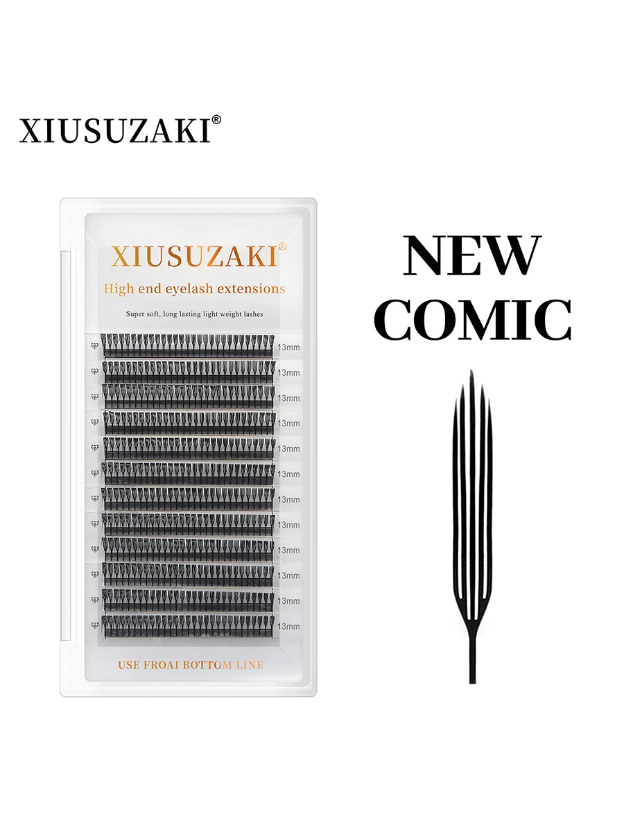 XIUSUZAKI Comic Spire Premade Fan Lash Extensions – Volume