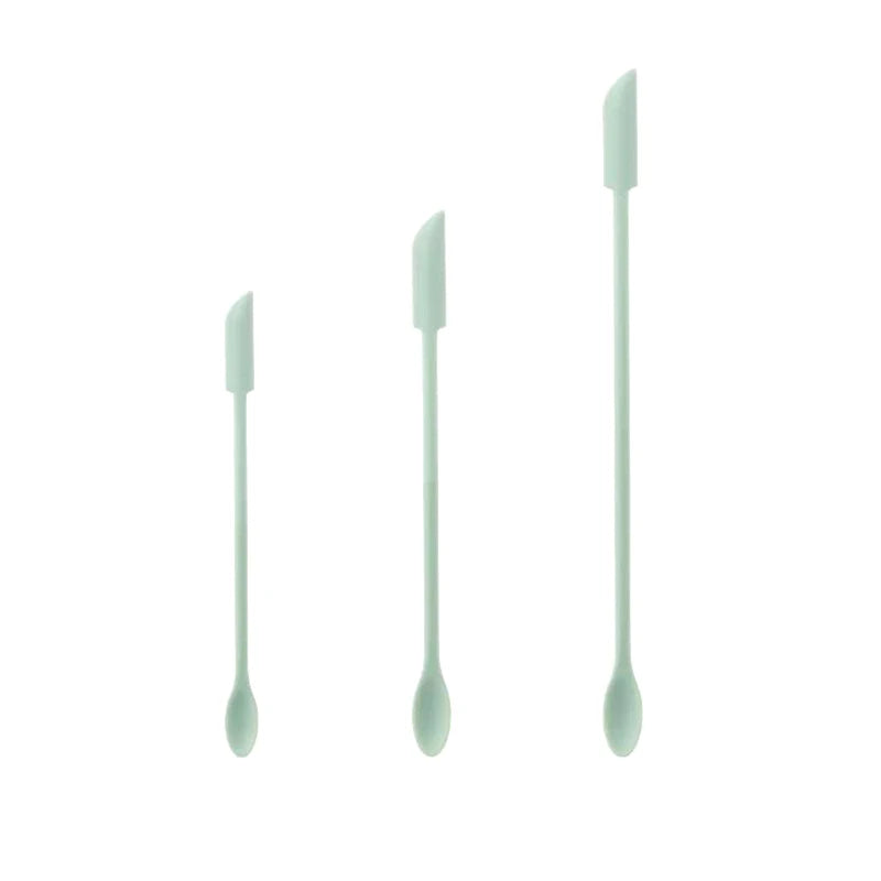 3-Piece Silicone Dual-End Scraper Spatula & Spoon Set