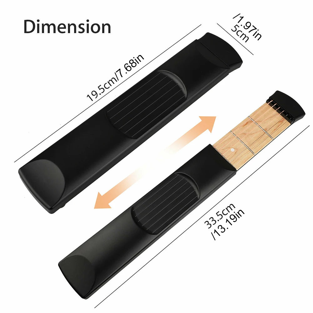 VIBE Pocket Guitar Chord Trainer – 4 & 6 Fret Practice Neck