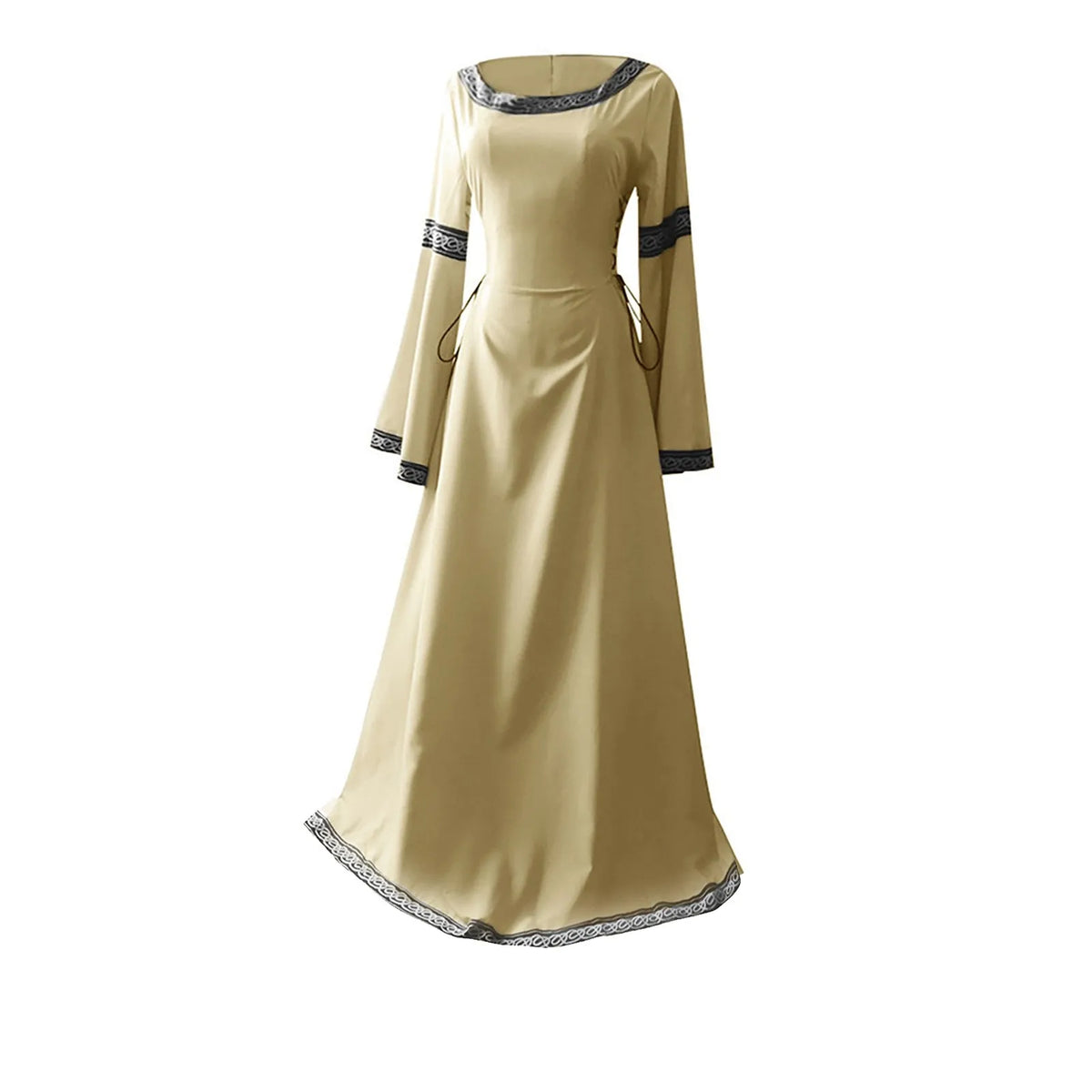 Women's Medieval Renaissance Trumpet Sleeve Maxi Gown Plus Size