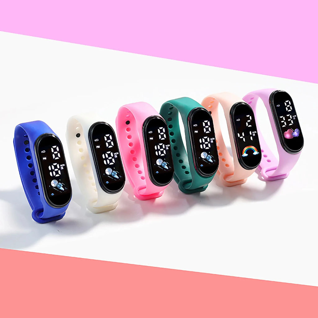 Kawaii Kids Digital Watch – Silicone Sports Bracelet Boys Girls