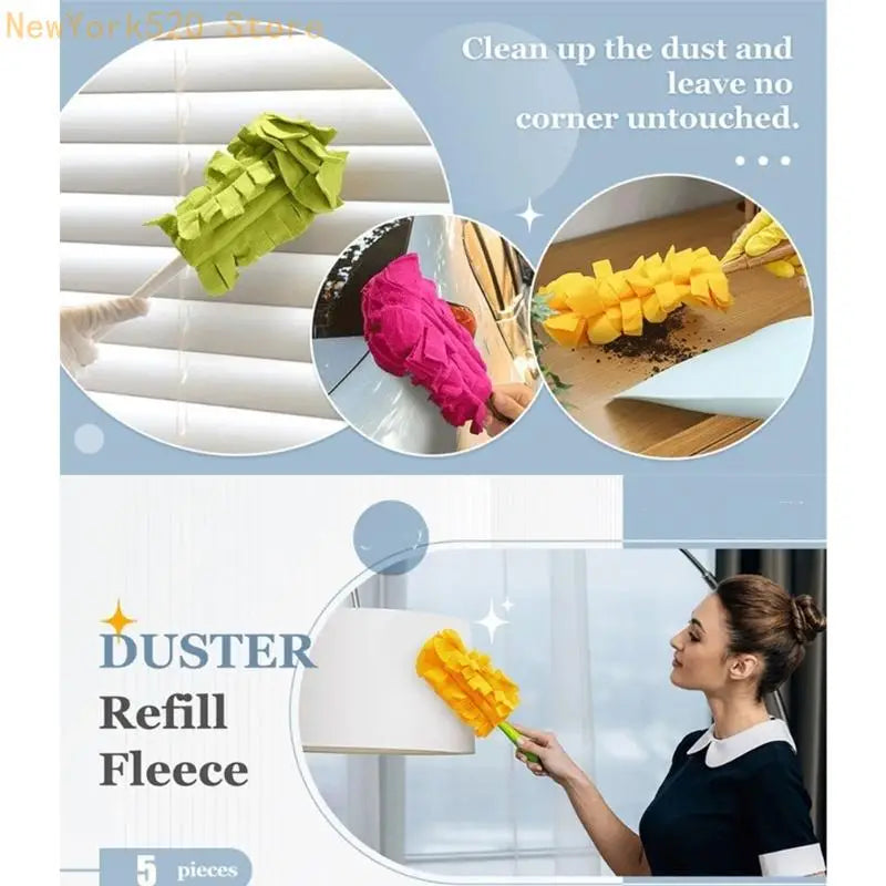 Microfiber Duster Refill Pads 12-Pack – Washable Fleece