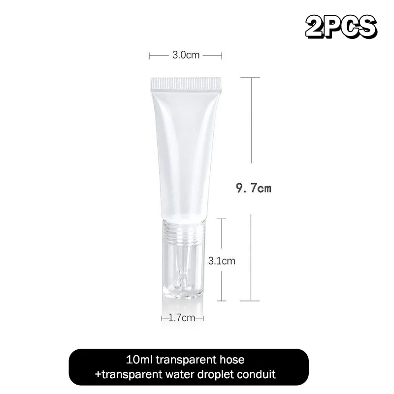 2-Pack Refillable Cosmetic Dropper Tubes 10ml 15ml Travel Size