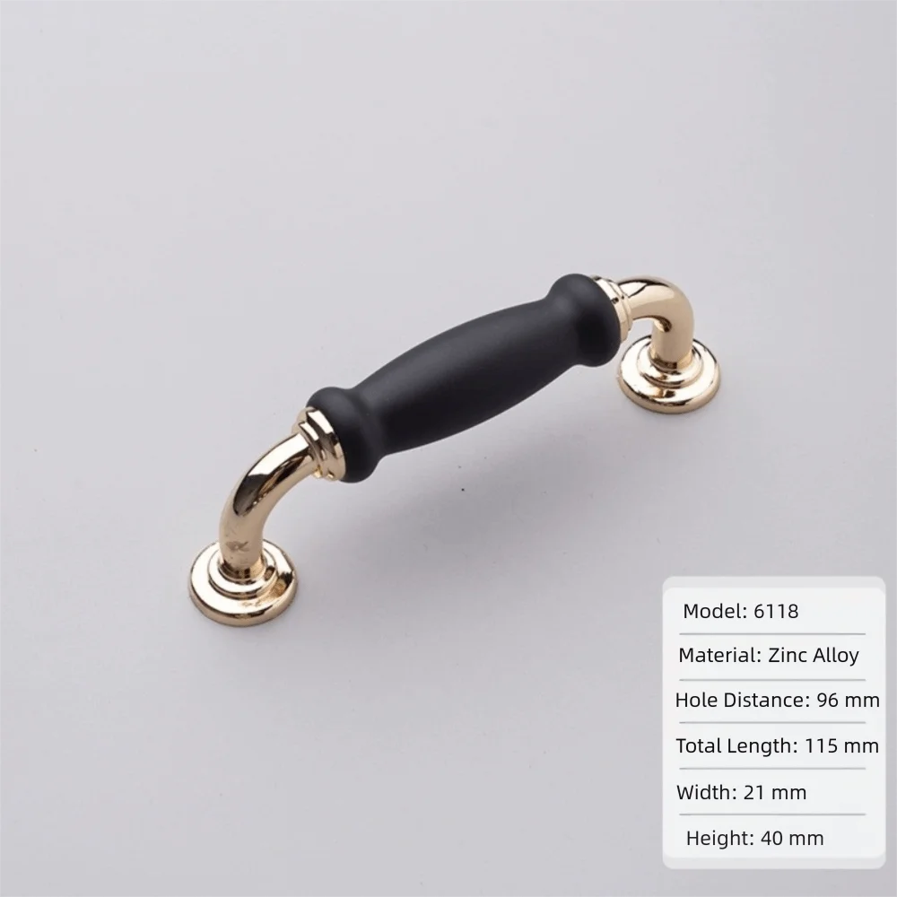 Black Zinc Alloy Drawer Knob – Modern Single Hole Cabinet Handle