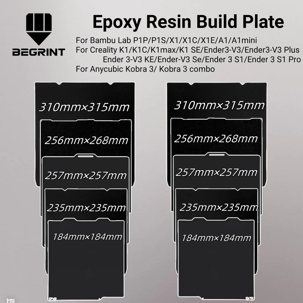 Epoxy Resin Build Plate Double-Sided Spring Steel Sheet | BEGRINT