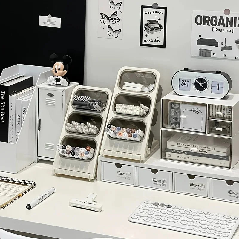 Large Capacity Desk Organizer Pen Pencil Holder Storage Stand