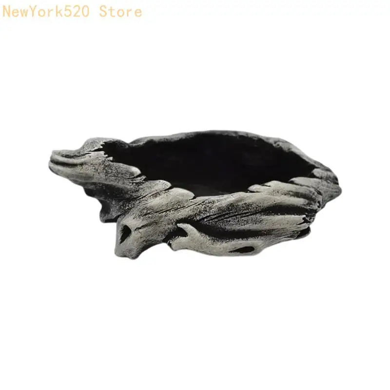 Cement Stump Flower Pot – Rustic Small Plant Home Decor