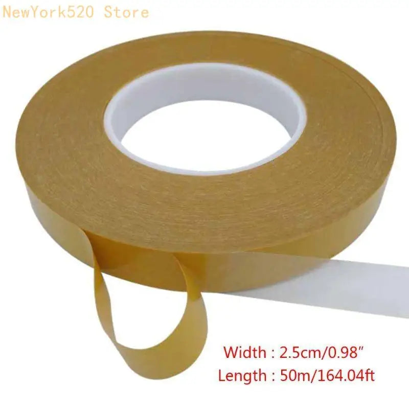 PET Double-Sided Tape Strong Transparent Adhesive 50m Roll