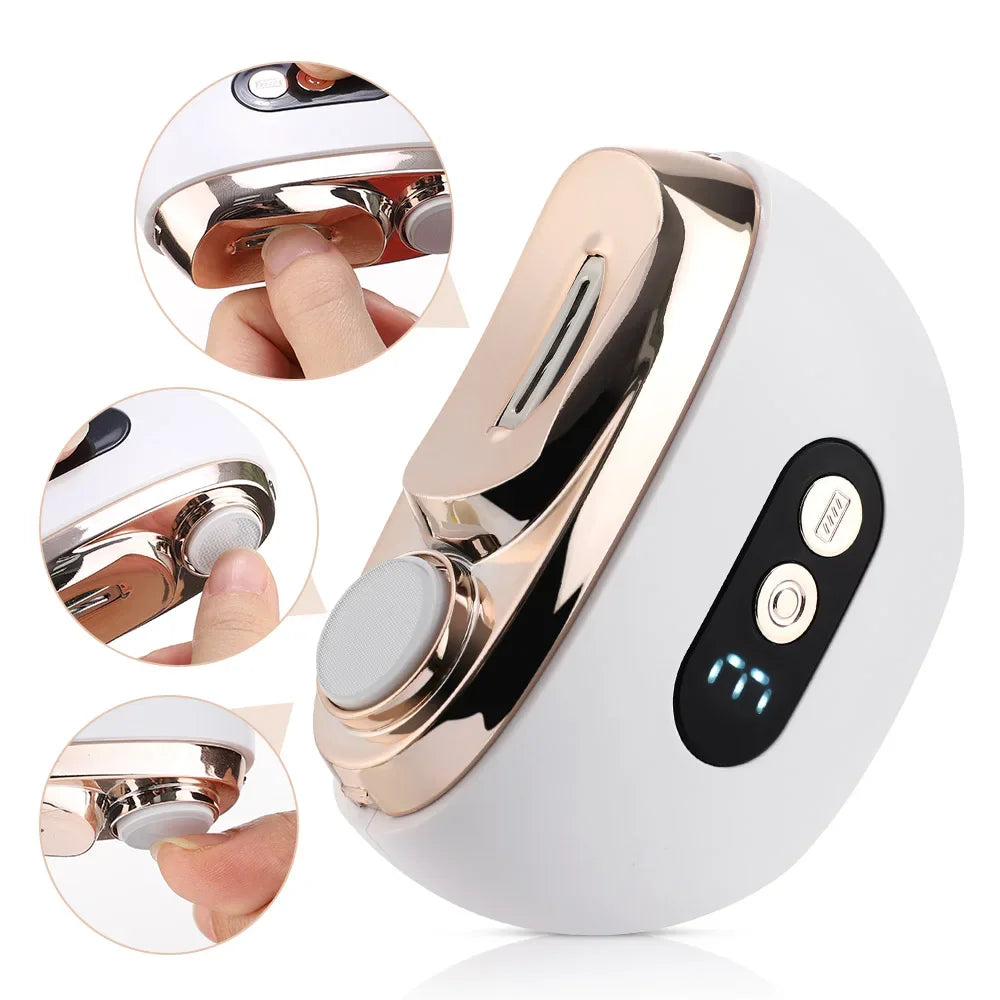AFDEAL 2-in-1 Electric Nail Clipper USB Rechargeable LED Trimmer