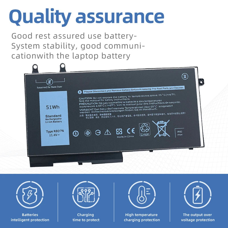 SUOZHAN R8D7N 11.4V 51Wh Battery – Dell Latitude 5400 5500
