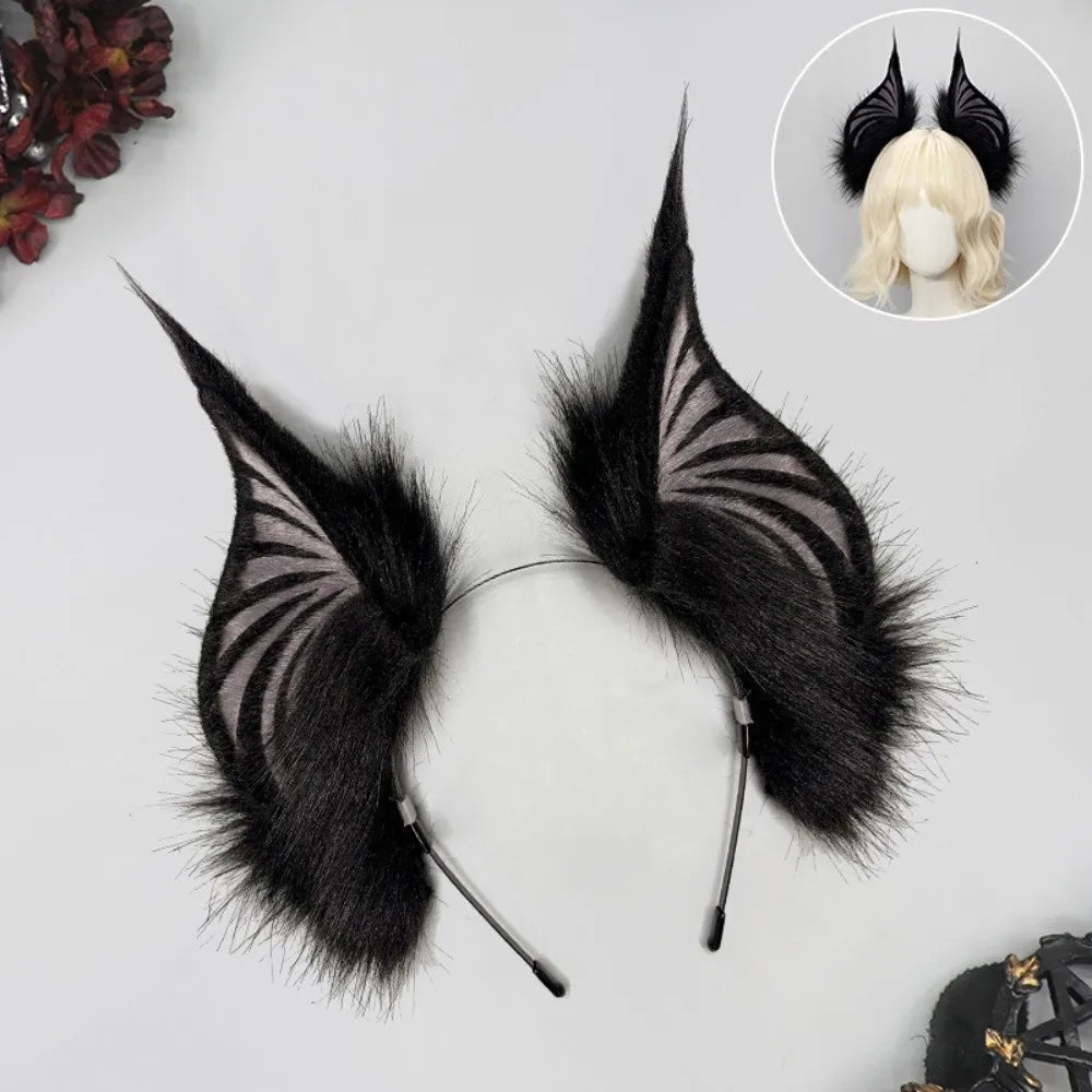 Plush Bat Ears Headband – Anime Cosplay & Halloween Accessory