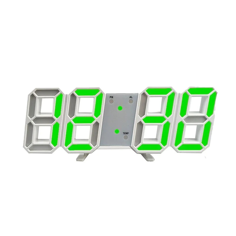 3D Luminous LED Digital Alarm Clock – Voice-Activated Glow