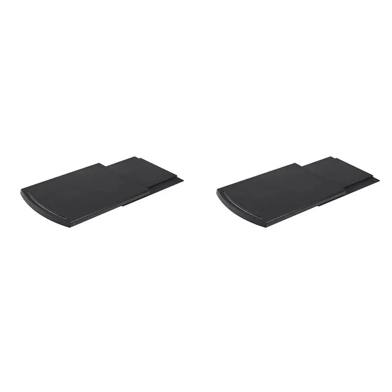 Kitchen Caddy Sliding Tray with Wheels – 2-Pack Black