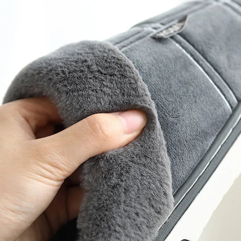 VIBE Men's Wide Width Plush Memory Foam Slippers – Non-Slip