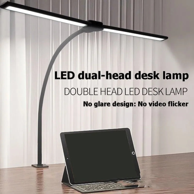 VIBE Double Head LED Clip-On Desk Lamp – Eye-Care Study Light