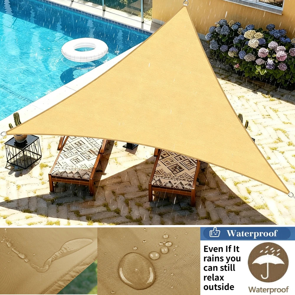 Triangle Sun Shade Sail – Waterproof 98% UV Block Outdoor Canopy