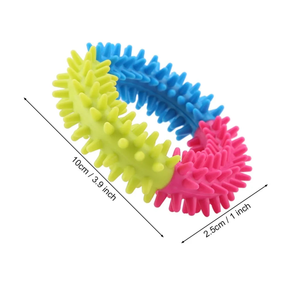 Spiked Ring TPR Dog Chew Toy – Interactive Molar Toy
