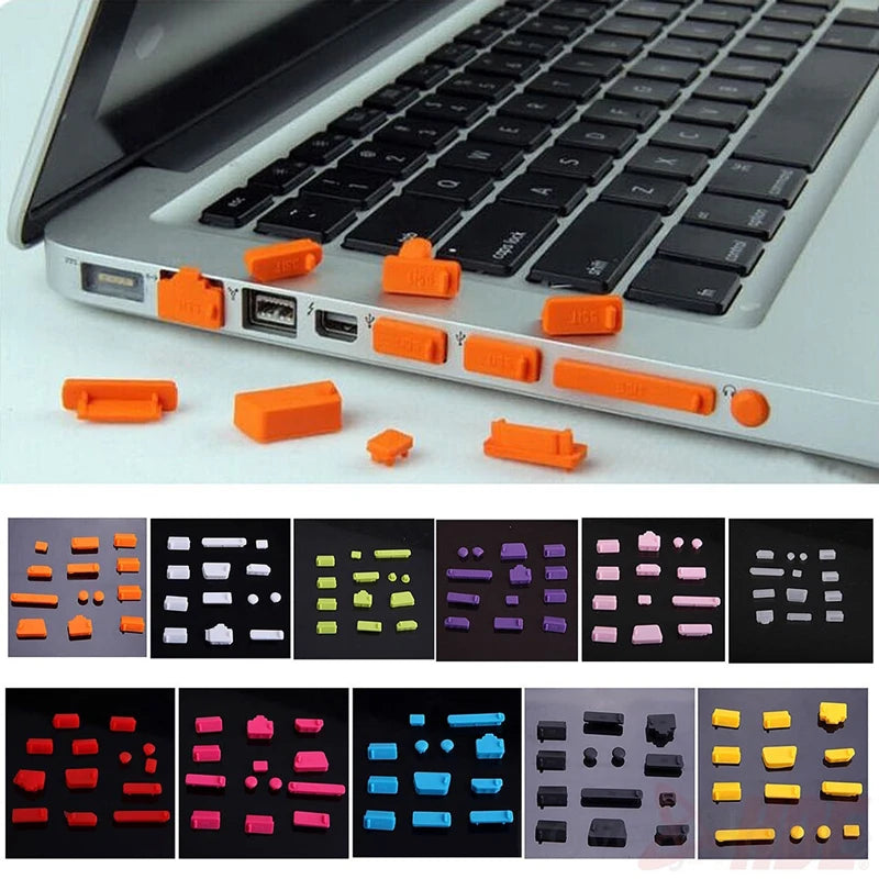 16-Pc Silicone Laptop Port Dust Plug Cover Set – Universal USB