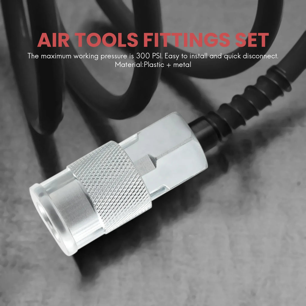 14-Piece 1/4" NPT Quick Connect Air Coupler & Plug Kit