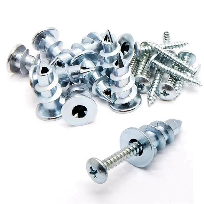 Zinc Self-Drilling Drywall Anchor Kit with Screws – 60 PCS